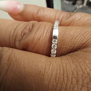 .50 carat size 7 round and emerald cut Moissanite